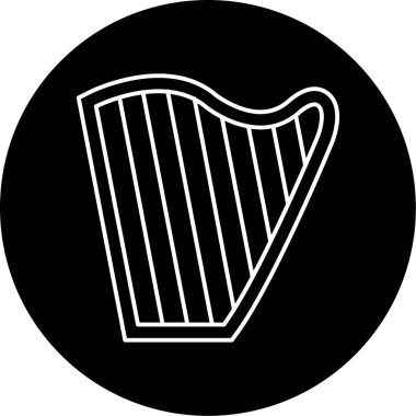 Harp Vektörü Şekil Simgesi Tasarımı