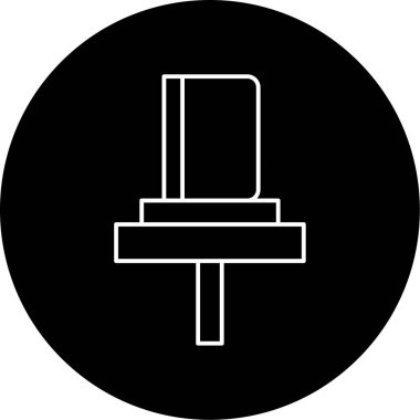 Kitap Standı Vektörü Şekil Simgesi Tasarımı