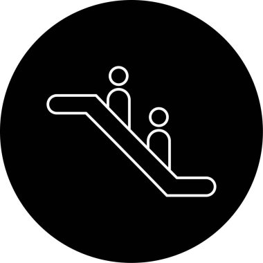 Yürüyen merdiven simgesinin vektör çizimi