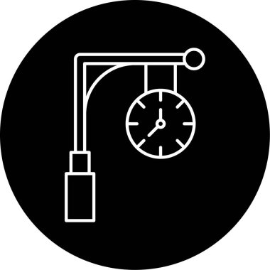 Tren Saati simgesinin vektör illüstrasyonu