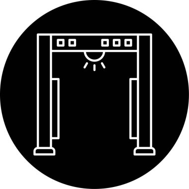 Metal dedektörü Vektör Kabartma Simgesi Tasarımı