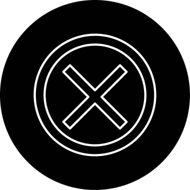 İptal edilmiş bir simgenin vektör illüstrasyonu