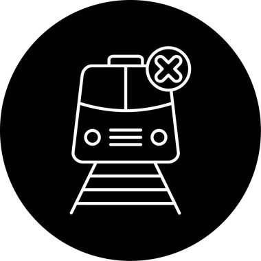 Tren simgesinin vektör illüstrasyonu