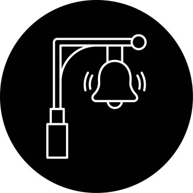 Tren Çanı Vektörü Kabartma Simgesi Tasarımı