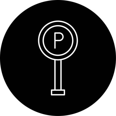 Park Vektörü Kabartma Simgesi Tasarımı