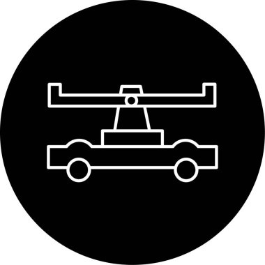 Draisine Vektör Şekil Simgesi Tasarımı