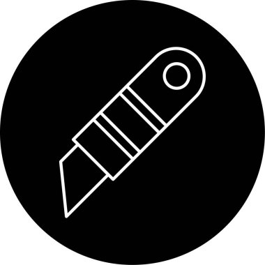 Kesici Vektör Şekil Simgesi Tasarımı