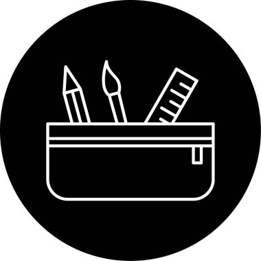 Kalem kutusu simgesinin vektör illüstrasyonu