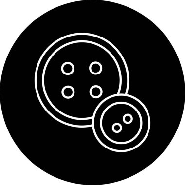 Düğme Vektörü Kabartma Simgesi Tasarımı