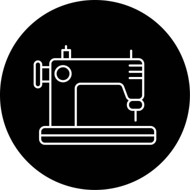 Dikiş makinesi simgesi. vektör illüstrasyonu