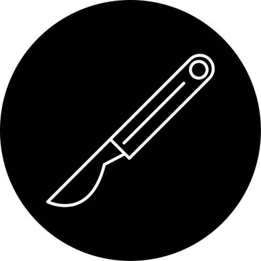 Scalpe Vektör Kabartma Simgesi Tasarımı