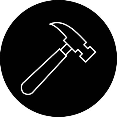 Çekiç Vektörü Şekil Simgesi Tasarımı