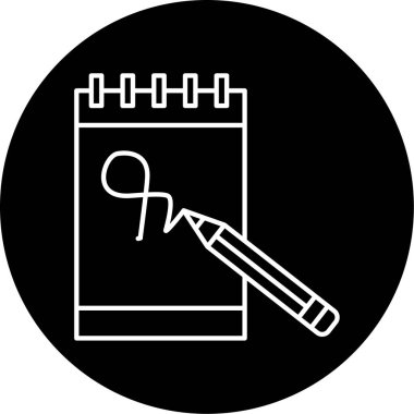 Çizim Vektörü Kabartma Simgesi Tasarımı 