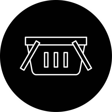 Vektör Sepeti Kabartma Simgesi Tasarımı