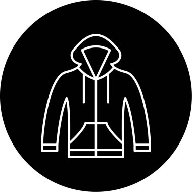 Vektör Kapüşonlu Şekil Simgesi Tasarımı