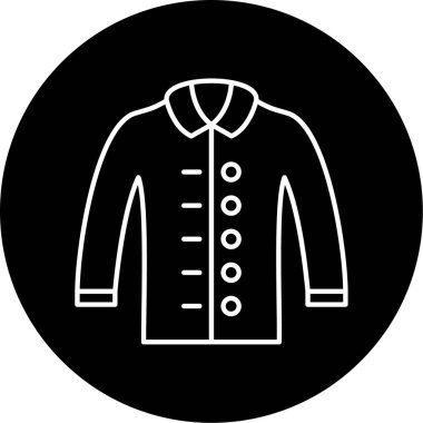 Vektör Ceketi Kabartma Simgesi Tasarımı