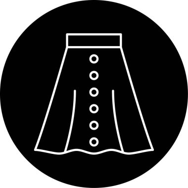 Vektör Eteği Şekil Simgesi Tasarımı