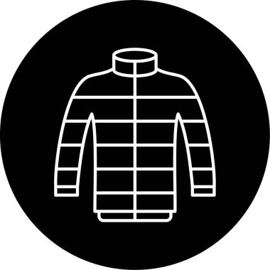 Vektör Kabarık Ceket Kabartma Simgesi Tasarımı