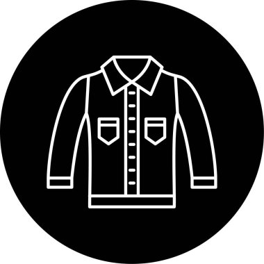 Vektör Kot Ceketi Kabartma Simgesi Tasarımı