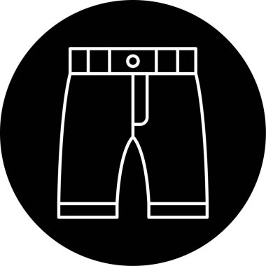 Vektör Şortu Şekil Simgesi Tasarımı