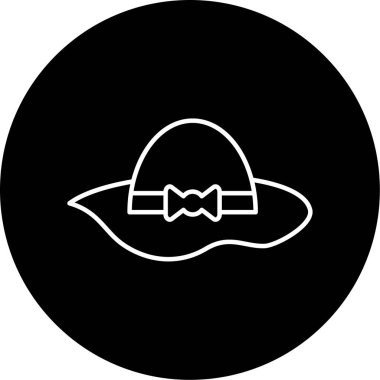 Vektör Bayanlar Şapka Şekil Simgesi Tasarımı