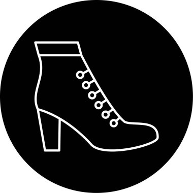 Vektör Hanımlar Bot Kabartma Simgesi Tasarımı