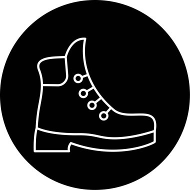 Vektör Çizmeleri Kabartma Simgesi Tasarımı