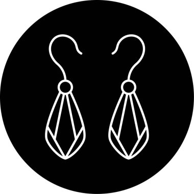 Vektör Kulaklık Halkaları Kabartma Simgesi Tasarımı