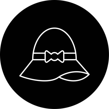 Vektör Pamela Şapka Simgesi Tasarımı