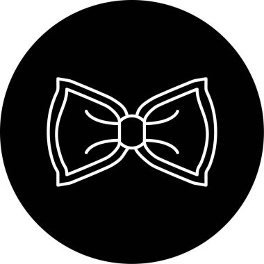 Vektör Baş Kravat Kabartma Simgesi Tasarımı