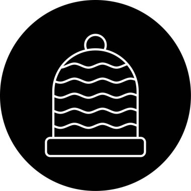 Vektör Beanie Glyph Simge Tasarımı