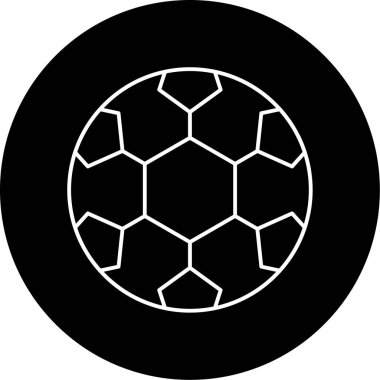 Vektör Futbol Kabartma Simgesi Tasarımı