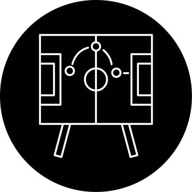 Football Strategy Vector Glyph Icon Design 