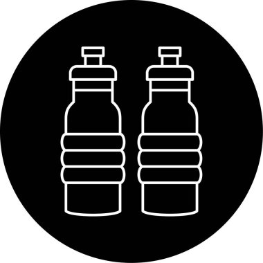 Su Şişeleri Vektör Kabartma Simgesi Tasarımı 
