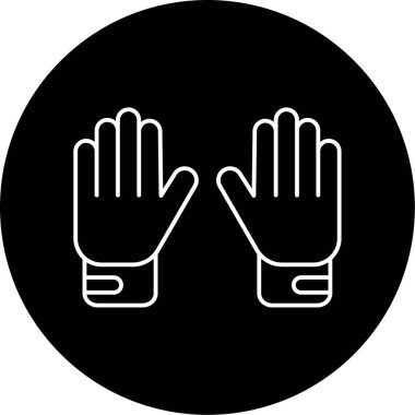 Kaleci Eldiven Vektör Kabartma Simgesi Tasarımı 