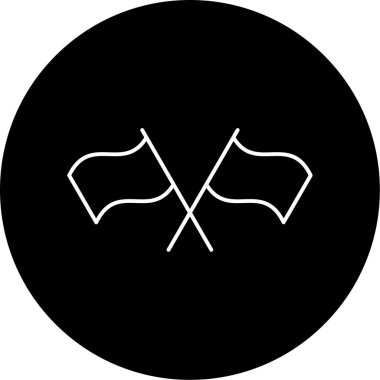 Bayraklar Vektör Şekil Simgesi Tasarımı 