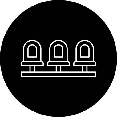  Oturma Vektörü Kabartma Simgesi Tasarımı 