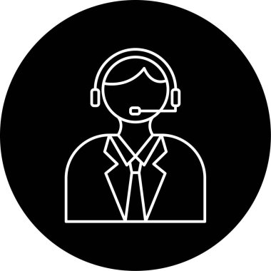 Yorumcu Vektör Kabartma Simgesi Tasarımı 