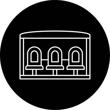 Bench Vektör Şekil Simgesi Tasarımı 