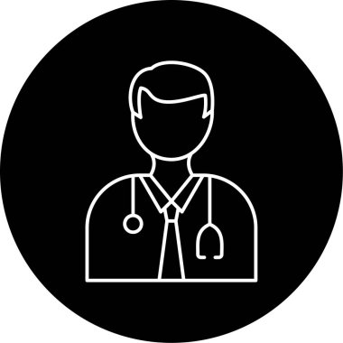 Doktor Vektör Şekil Simgesi Tasarımı 