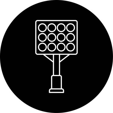 Stadyum Işıkları Vektör Sembol Tasarımı 