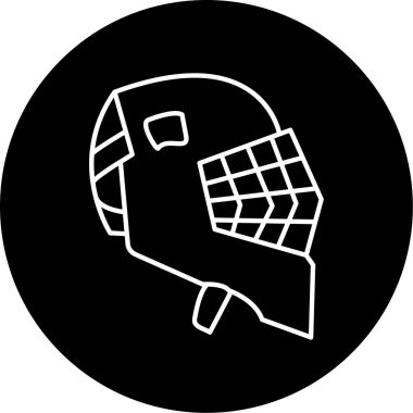 Hokey Miğfer Vektör Sembol Tasarımı 