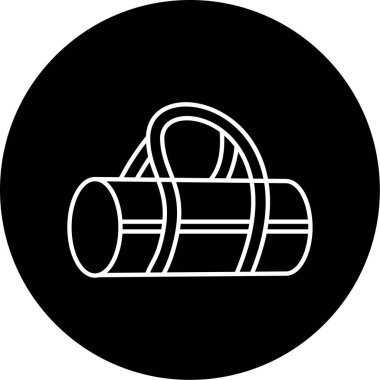 Spor Torbası Vektör Kabartma Simgesi Tasarımı 