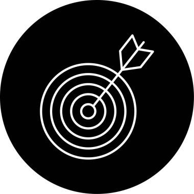 Hedef Vektör Kabartma Simgesi Tasarımı 