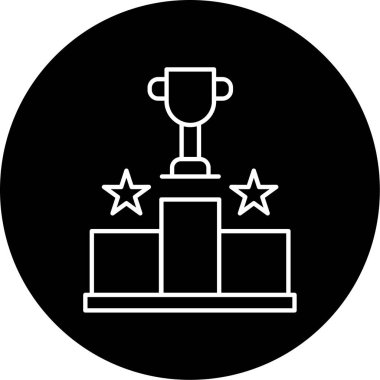 Rekabet Vektörü Kabartma Simgesi Tasarımı 