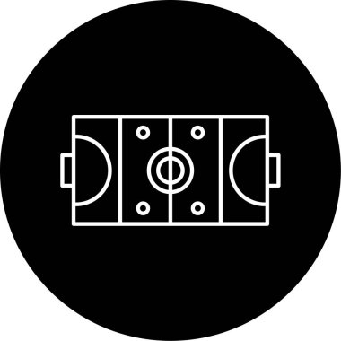 Hokey Sahası Vektör Kabartma Simgesi Tasarımı 