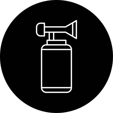 Hava Kornası Vektör Kabartma Simgesi Tasarımı 