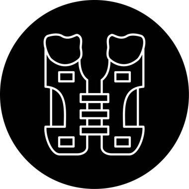 Omuz vatkaları Vektör Kabartma Simgesi Tasarımı 