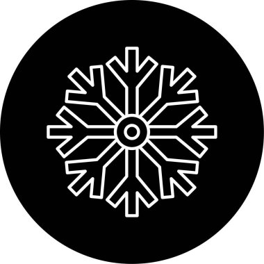 Kar Tanesi Vektör Kabartma Simgesi Tasarımı 