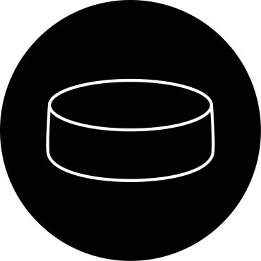 Hokey Puck Vektör Kabartma Simgesi Tasarımı 